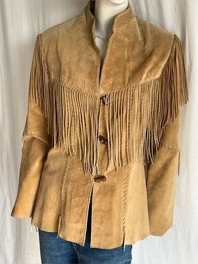 Scully L9 Boar Suede Leather Fringe Jacket S Western Boho Cheyenne